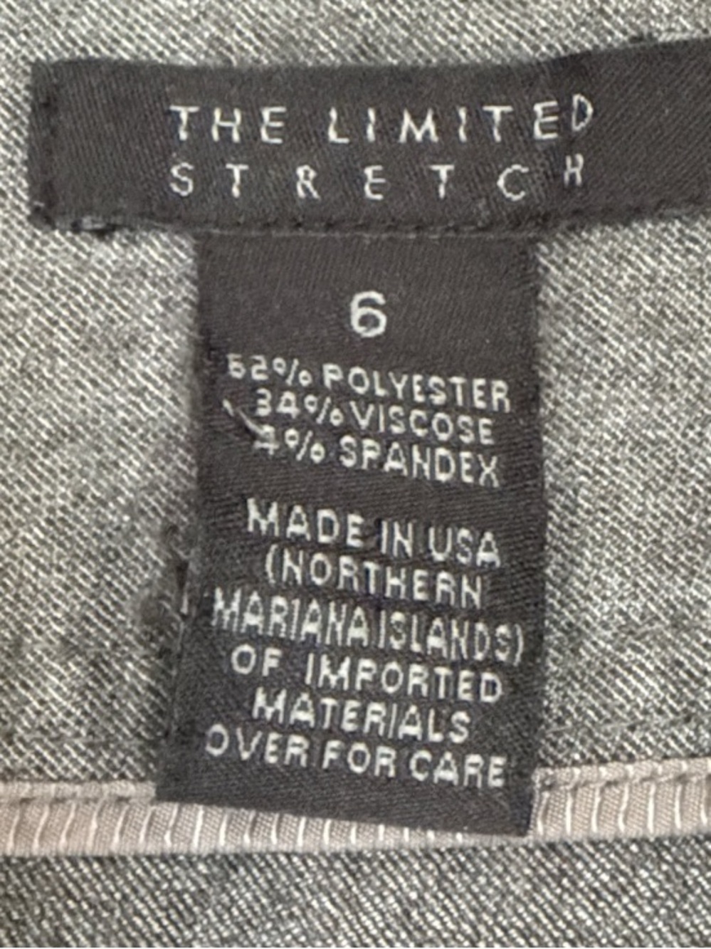 Vintage The Limited Stretch Y2K Gray Mini Skirt Size 6 Made in USA - Picture 10 of 14